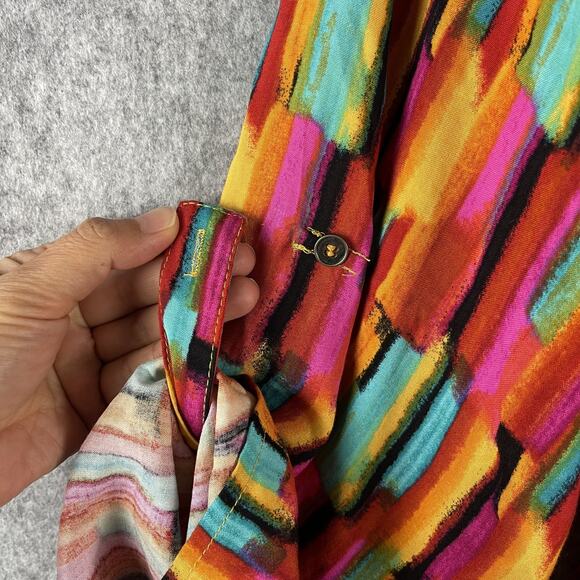 Savanna Jane Maxi Dress Women 1X Embroidered Tribal Southwest Boho Colorful NEW - Picture 6 of 16